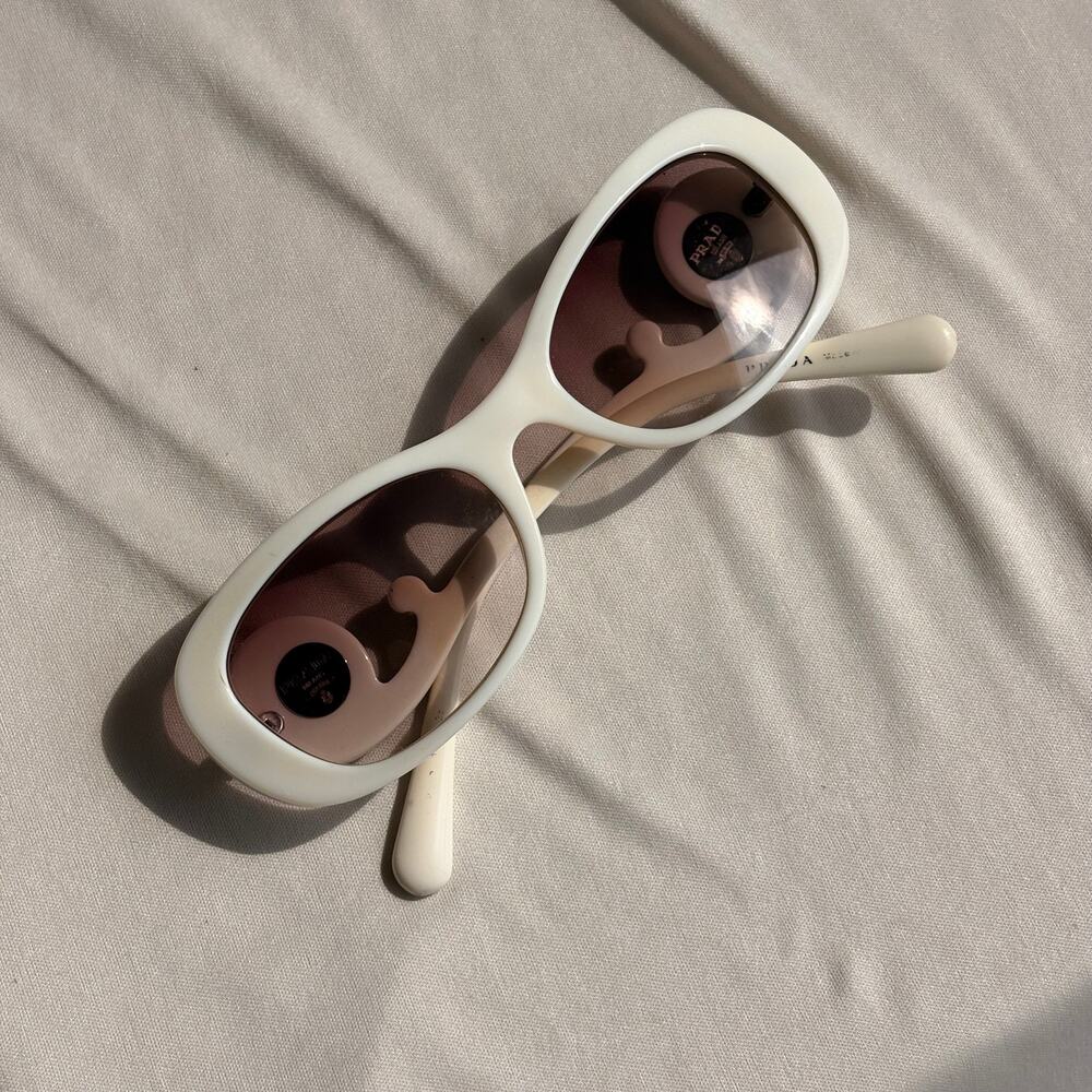 Prada Crystal Absolute Collection 33P Minimal Baroque Sunglasses White Crystal - Picture 3 of 16